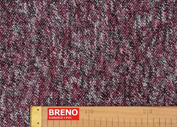 Breno Metrážový koberec BINGO 6857 – fialový, šíře 500 cm, Fialová