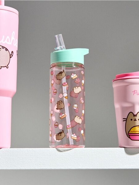 Sinsay - Láhev na pití s držadlem a brčkem Pusheen the Cat - vícebarevná