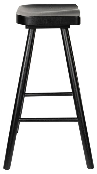 -25 % Dny MOMENTI– White Label Černá dubová barová židle VANDER 64 cm