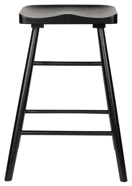 -25 % Dny MOMENTI– White Label Černá dubová barová židle VANDER 64 cm