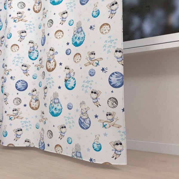 Biante Dětský bavlněný závěs Sandra SA-644 Malý modrý princ na bílém 150x160 cm