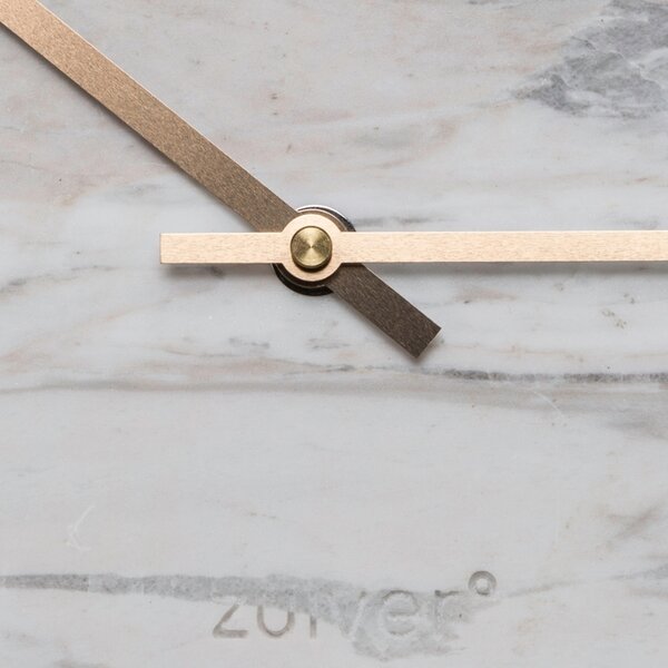 Zuiver Bílé nástěnné mramorové hodiny MARBLE TIME 25 cm