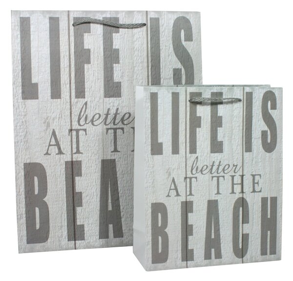 3ks Dárkových tašek M - Life is Better at the Beach 8600073