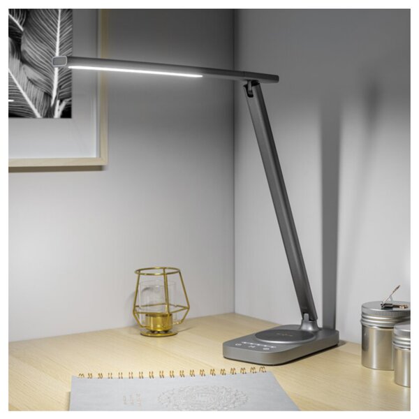 Stolní lampa BRESSI II šedá