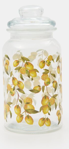 Sinsay - Glass food container with lid and lemon print - clear