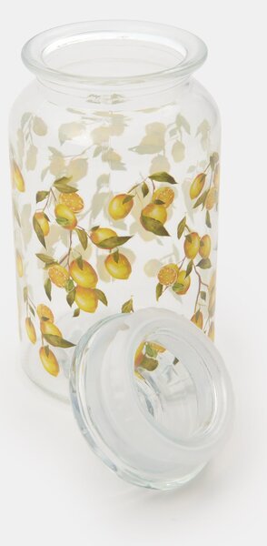 Sinsay - Glass food container with lid and lemon print - clear