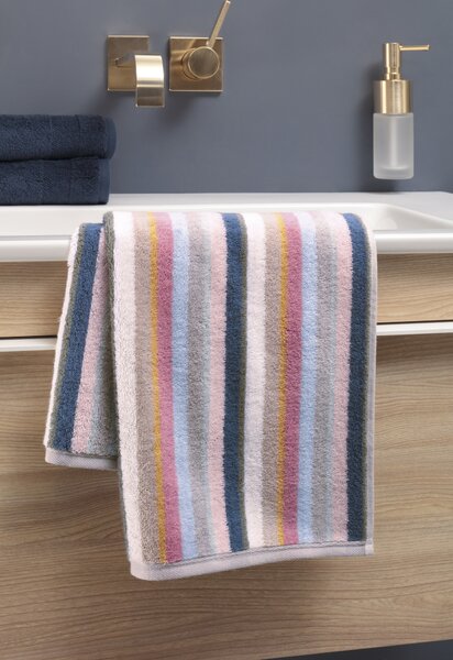 Villeroy & Boch bath textiles 2551 50/100 37 Ručník Coordinates s pruhy 50 x 100 cm hnědý