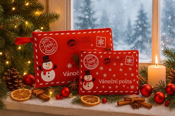 Obálka filcová Vánoční pošta sněhulák 8647610