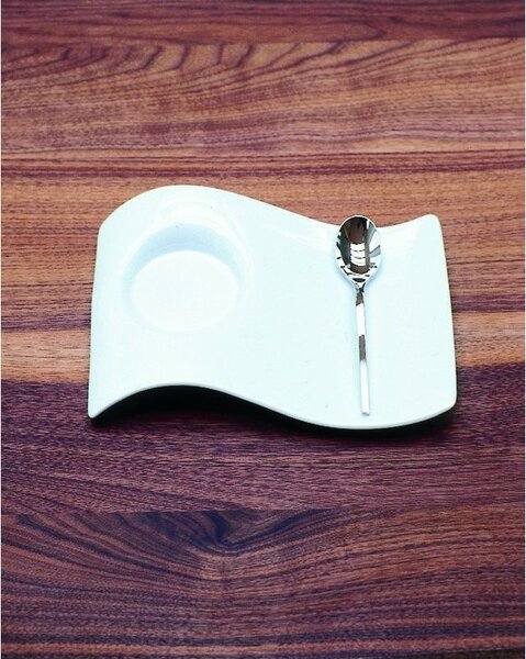 Villeroy & Boch 10-2484-2832 Talíř Party NewWave Caffe s místem pro šálek na cappuccino nebo hrnek M