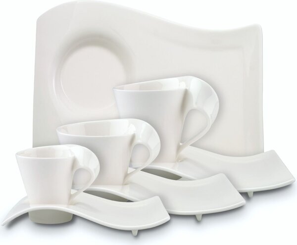 Villeroy & Boch 10-2484-2832 Talíř Party NewWave Caffe s místem pro šálek na cappuccino nebo hrnek M