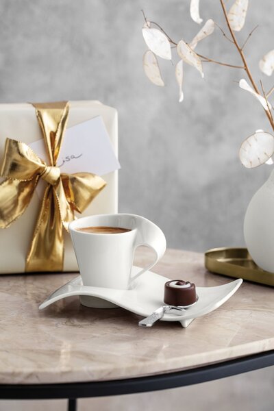 Villeroy & Boch 10-2484-2832 Talíř Party NewWave Caffe s místem pro šálek na cappuccino nebo hrnek M