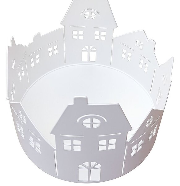 Svícen plechový domky průměr 11,5cm 9305105
