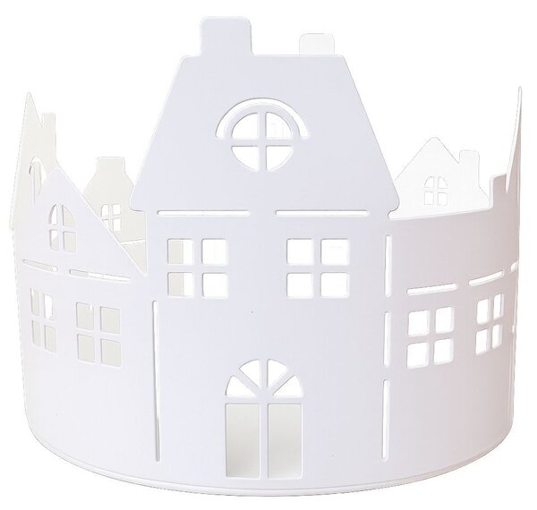 Svícen plechový domky průměr 11,5cm 9305105