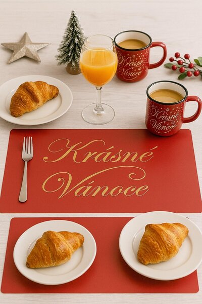 6ks Prostírání Krásné Vánoce 1000677