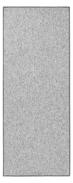 Šedý běhoun 80x300 cm Wolly – BT Carpet