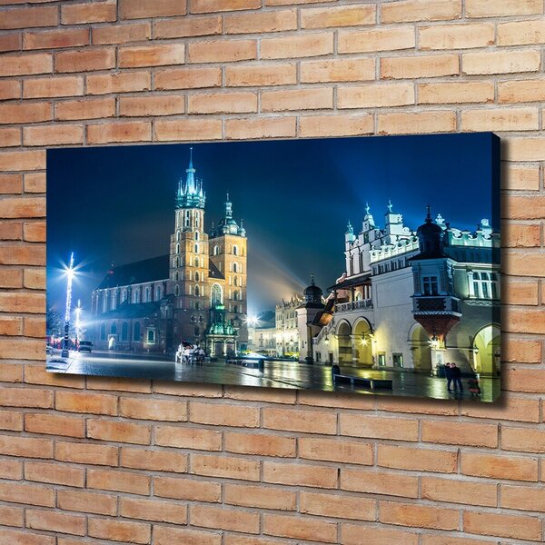 Moderní obraz canvas na rámu Krakov noc oc-56831462