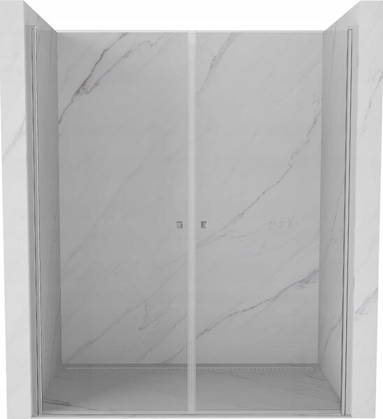 Mexen Pretoria Duo, 2-křídlé sprchové dveře do otvoru 150 cm, 6mm čiré sklo, chromový profil, 852-150-000-02-00