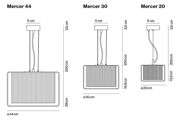Marset designová závěsná svítidla Mercer 30