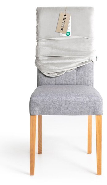 Světle šedý napínací potah na židli 48 cm Sento – Restilo