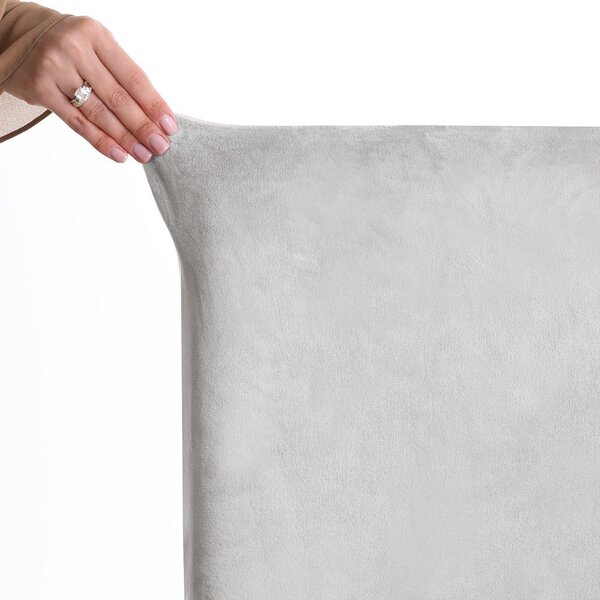Světle šedý napínací potah na židli 48 cm Sento – Restilo