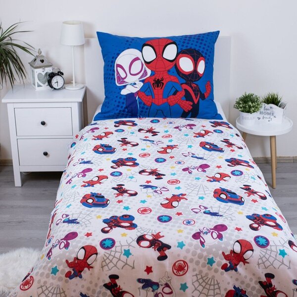 Modré bavlněné dětské povlečení na jednolůžko 140x200 cm Spidey – Jerry Fabrics