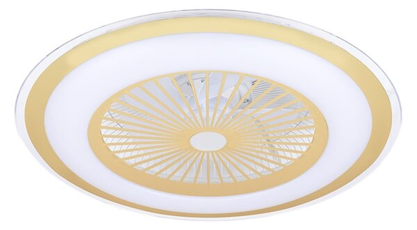 Stropní LED svítidlo Zephyr, 1x LED 48w, 3000-6000k, g, s ventilátorem a ovladačem