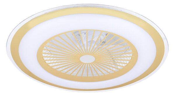 Stropní LED svítidlo Zephyr, 1x LED 48w, 3000-6000k, g, s ventilátorem a ovladačem