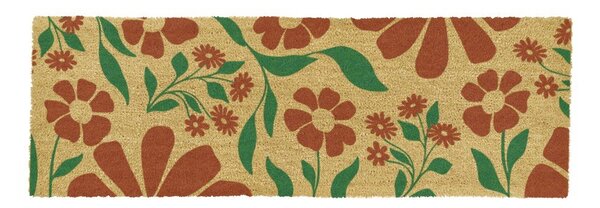 Rohožka z kokosového vlákna 40x120 cm Red & Green Floral – Artsy Doormats