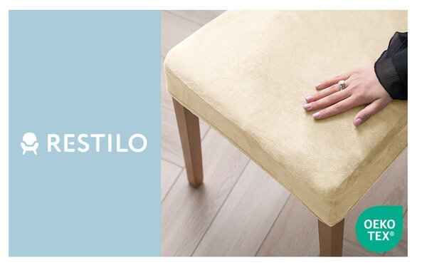 Béžové napínací potahy v sadě 4 ks na židli 48 cm Sento – Restilo