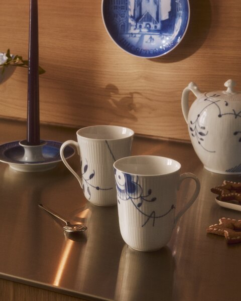 Porcelánový hrnek Blue Fluted Mega 360 ml – set 2 ks
