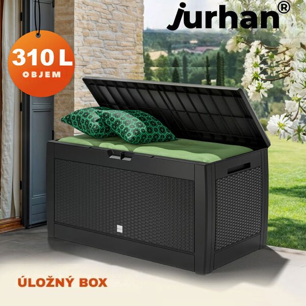 Odkládací box RATO, 310l, 119x48x60cm, antracitová Prosperplast