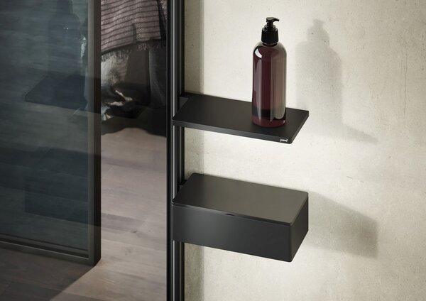 Hüppe Select+ Tablet - Designová polička, černá matná SL2101.123