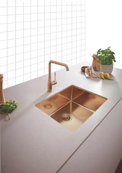 GROHE K700U - Nerezový kuchyňský dřez, kartáčovaný Warm Sunset 31574DL1