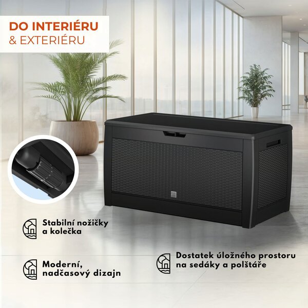 Odkládací box RATO, 310l, 119x48x60cm, antracitová Prosperplast