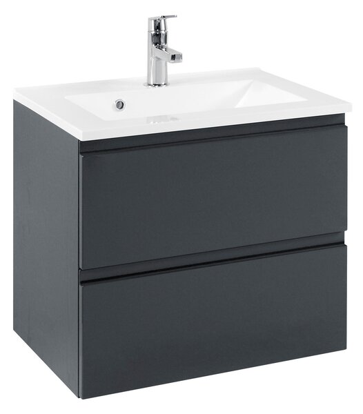 SKŘÍŇKA S UMYVADLEM, barvy grafitu, šedá, 60/56/47 cm Held - Koupelnové série, Online Only