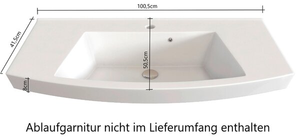 SKŘÍŇKA S UMYVADLEM, 100/59/50 cm Held - Koupelnové série, Online Only