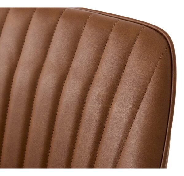 Hnědá čalouněná jídelní křesla v sadě 2 ks s područkami Nolan Stripe – Unique Furniture