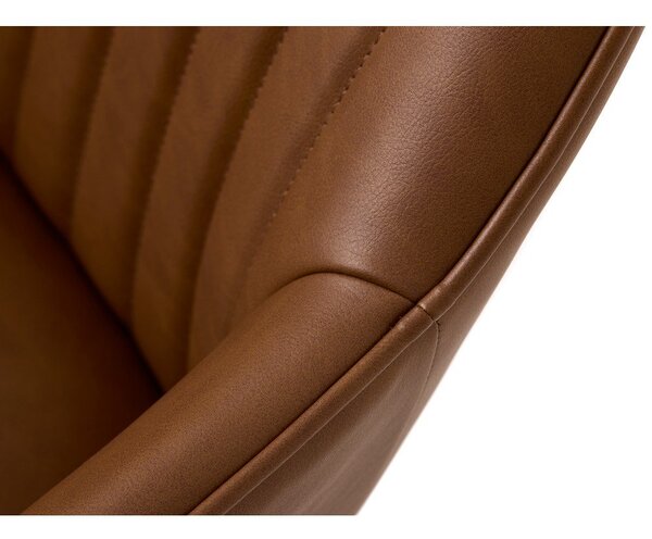 Hnědá čalouněná jídelní křesla v sadě 2 ks s područkami Nolan Stripe – Unique Furniture