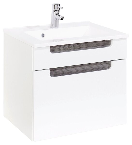 SKŘÍŇKA S UMYVADLEM, bílá, barvy stříbrného dubu, bílá, 60/54/47 cm Held - Koupelnové série, Online Only