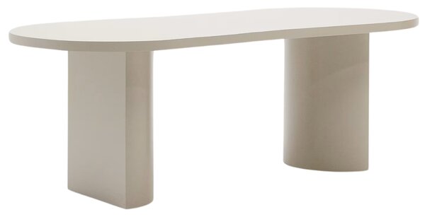 Lakovaný jídelní stůl Kave Home Nealy 200 x 100 cm - odstín ecru