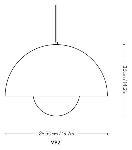 &Tradition designová závěsná svítidla Flowerpot VP2