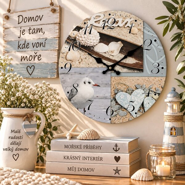Nástěnné hodiny relax – MDF, Ø 34 cm 2000069