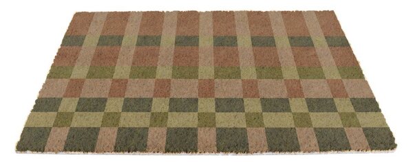 Rohožka z kokosového vlákna 40x60 cm Pink and Blue Check – Artsy Doormats
