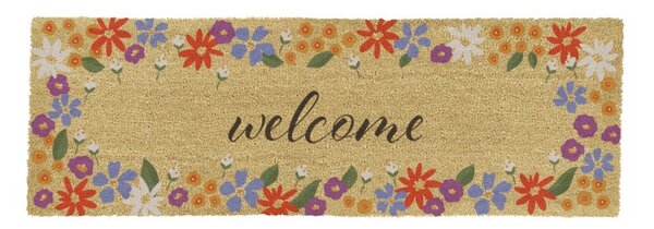 Rohožka z kokosového vlákna 40x120 cm Welcome Floral – Artsy Doormats