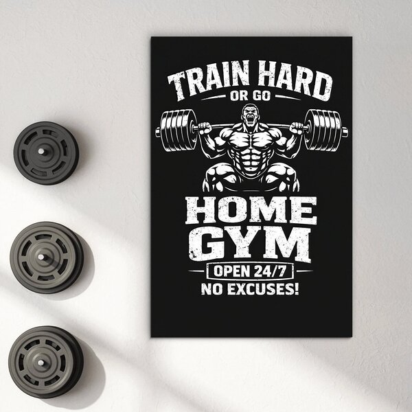 DUBLEZ | Motivační obraz do posilovny - Home Gym | UV tisk, Premium