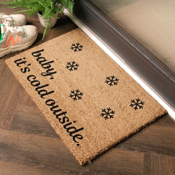 Rohožka s vánočním motivem z kokosového vlákna 40x60 cm Baby It's Cold Outside – Artsy Doormats