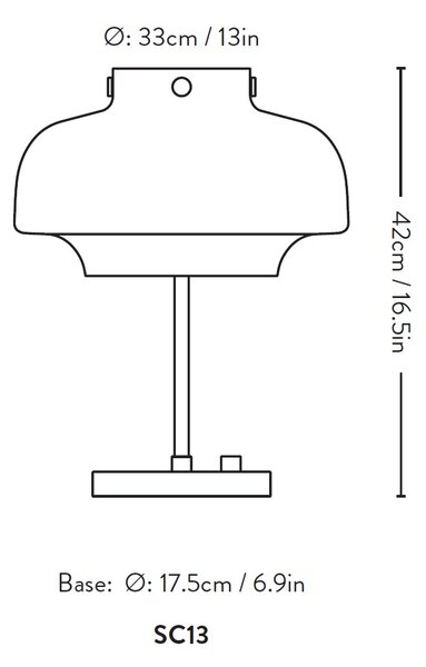 &Tradition designové stolní lampy Copenhagen Table SC13