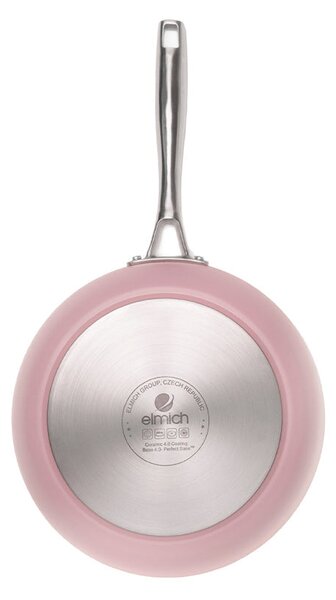 Elmich Nepřilnavá keramická pánev Vital Ø 30 cm - růžová