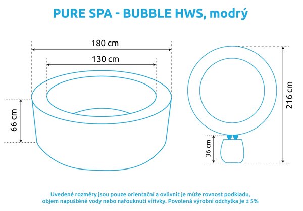 Intex | Vířivý bazén Pure Spa - Bubble HWS, modrý | 11400275