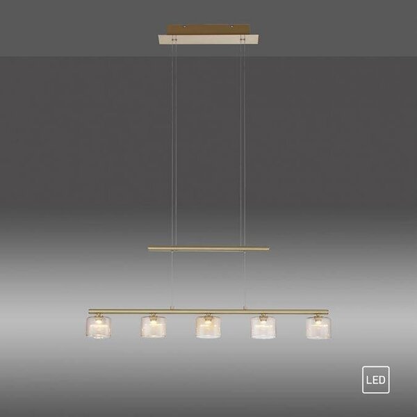 Paul Neuhaus Závěsné LED svítidlo HYDRA, 23W, d. 80 cm, 3000K Barva: Černá